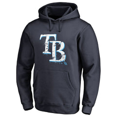 Tampa Bay Rays Splatter Logo Pullover Hoodie - Navy - MLB Discount
