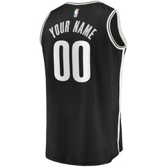 Brooklyn Nets Fast Break Custom Replica Jersey Black Icon Edition | Fanatics