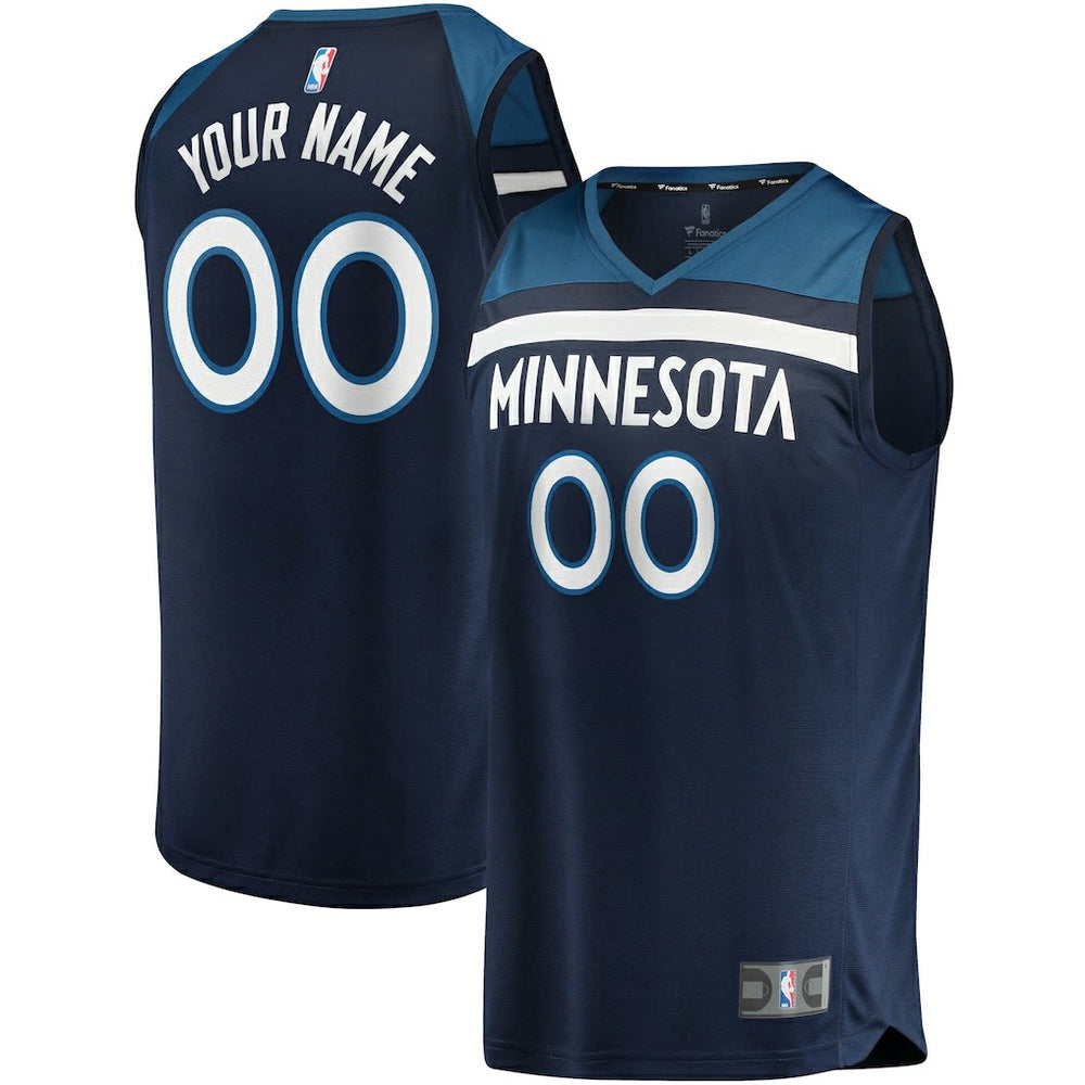 Minnesota Timberwolves Fast Break Custom Replica Jersey Navy Icon Edition | Fanatics discount