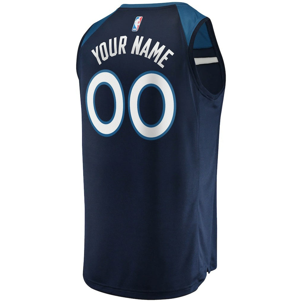 Minnesota Timberwolves Fast Break Custom Replica Jersey Navy Icon Edition | Fanatics discount