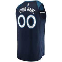 Minnesota Timberwolves Fast Break Custom Replica Jersey Navy Icon Edition | Fanatics discount