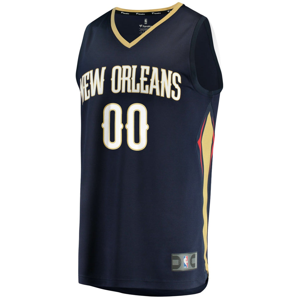 New Orleans Pelicans Fast Break Custom Replica Jersey Navy Icon Edition | Fanatics