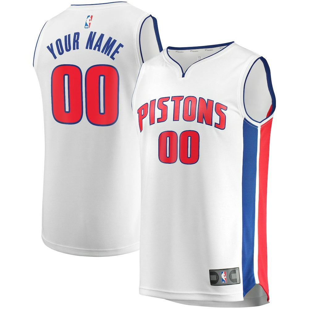 Detroit Pistons Fast Break Custom Replica Jersey White for sale Association Edition | Fanatics outlet