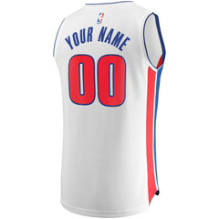 Detroit Pistons Fast Break Custom Replica Jersey White for sale Association Edition | Fanatics outlet