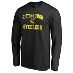 Pittsburgh Steelers Vintage Collection Victory Arch Long Sleeve T-Shirt Black