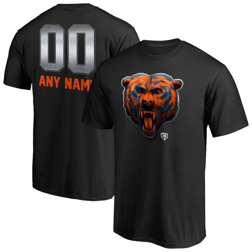 Chicago Bears Personalized Midnight Mascot T-Shirt Black