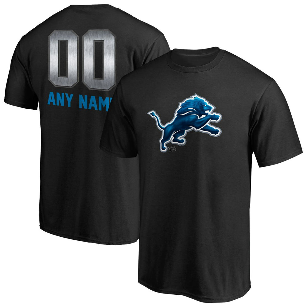 Detroit Lions Personalized Midnight Mascot T-Shirt Black