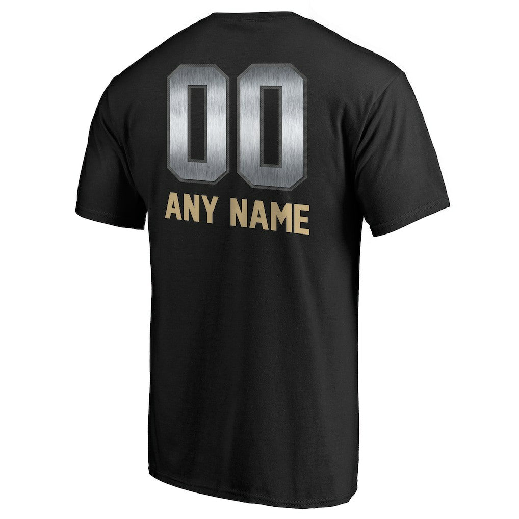 New Orleans Saints Personalized Midnight Mascot T-Shirt Black