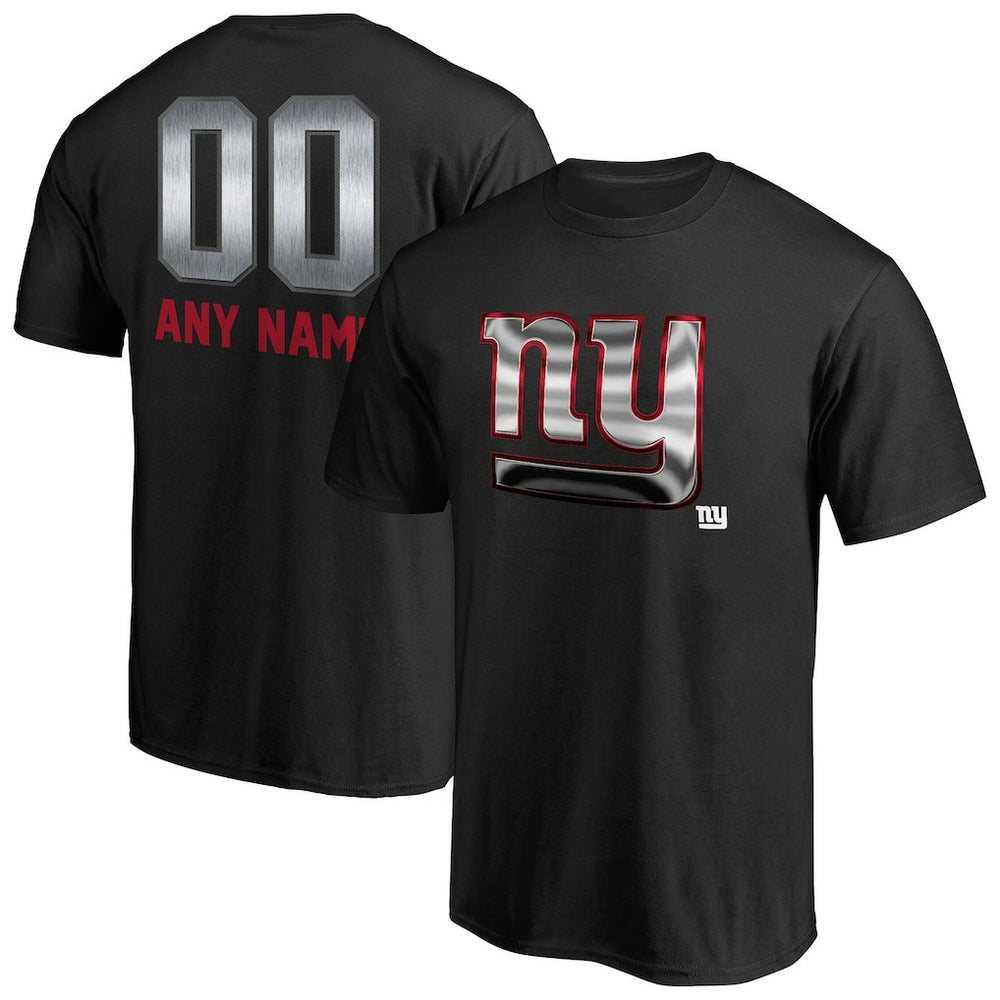 New York Giants Personalized Midnight Mascot T-Shirt Black