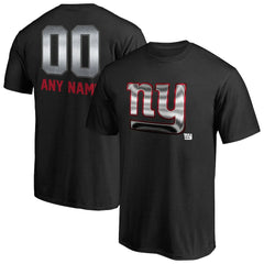 New York Giants Personalized Midnight Mascot T-Shirt Black