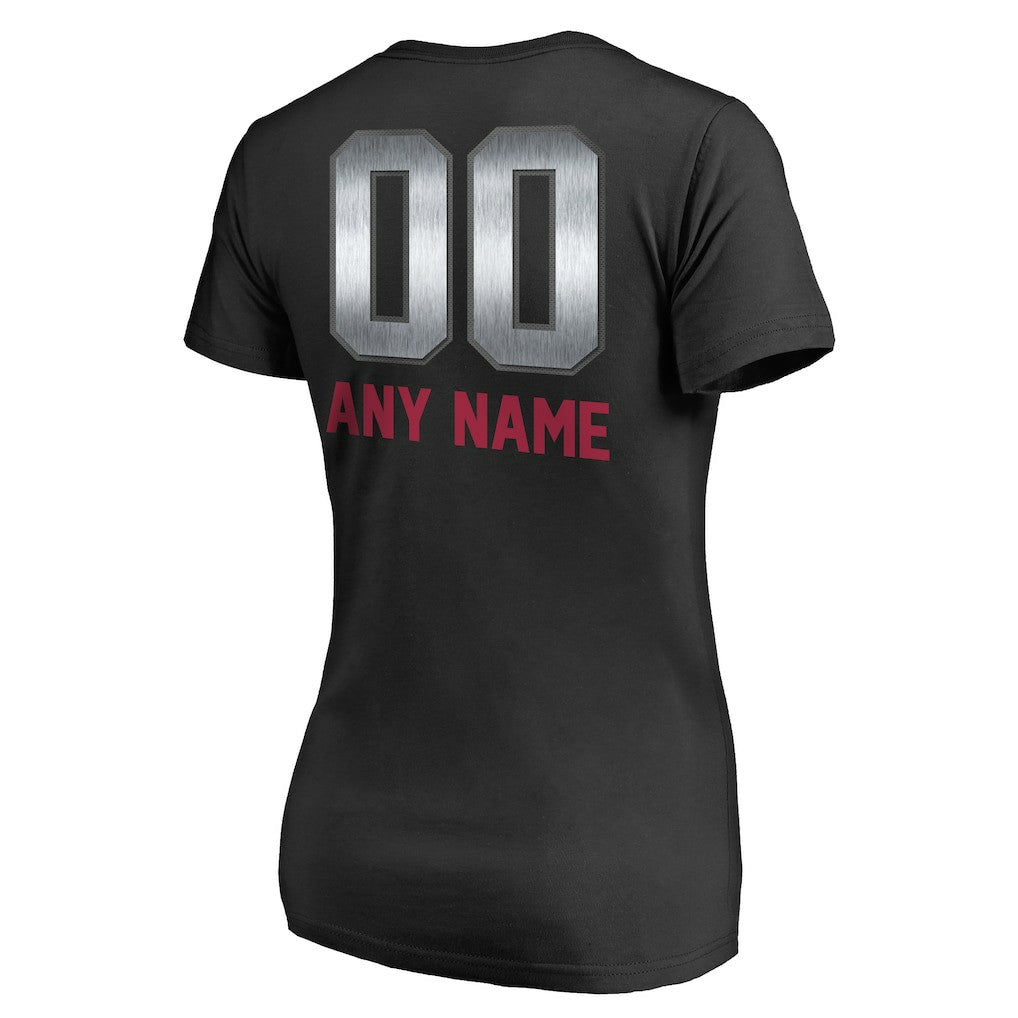 Arizona Cardinals Women's Personalized Midnight Mascot T-Shirt Black
