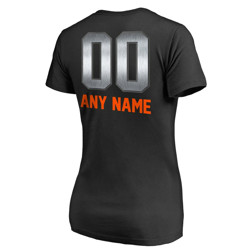 Cincinnati Bengals Women's Personalized Midnight Mascot T-Shirt Black
