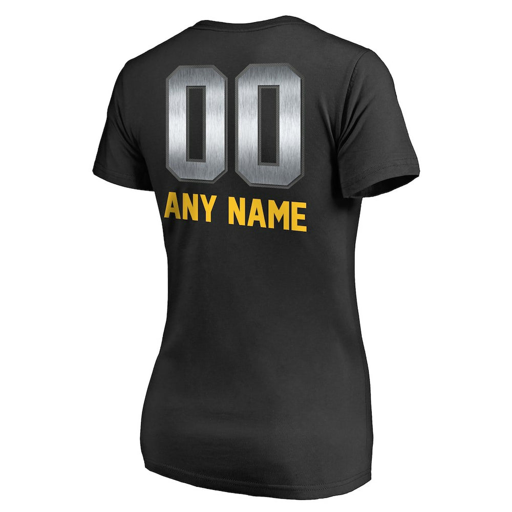 Minnesota Vikings Women's Personalized Midnight Mascot T-Shirt Black