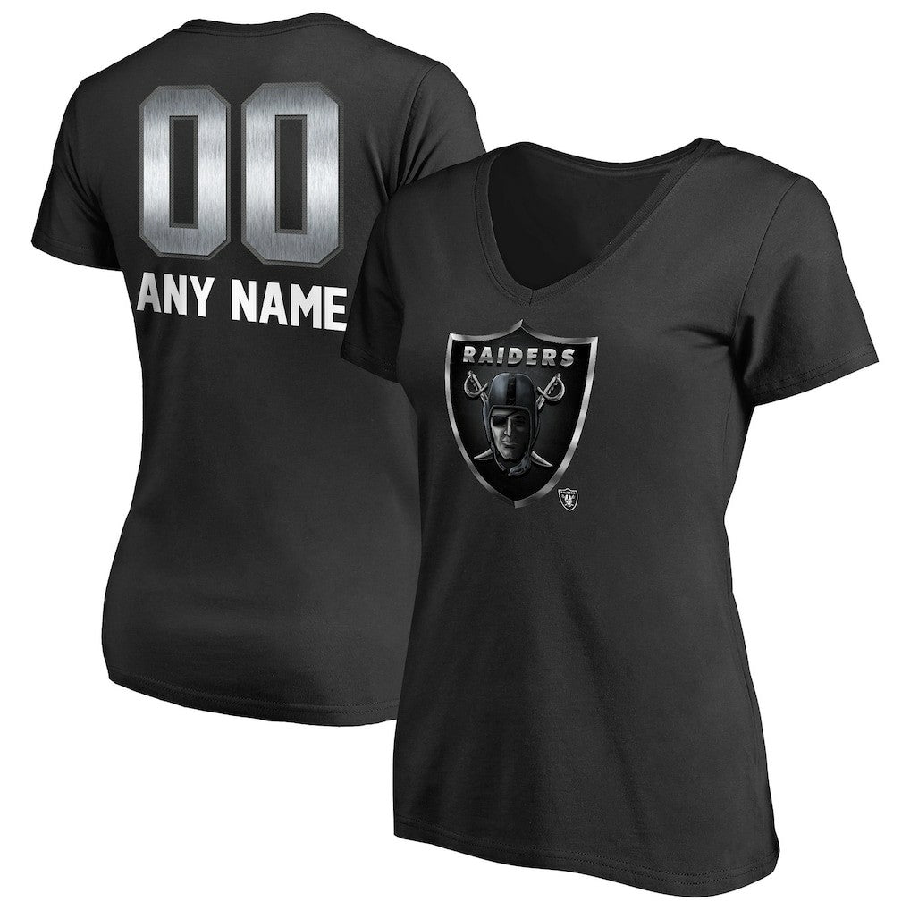 Las Vegas Raiders Women's Personalized Midnight Mascot T-Shirt Black