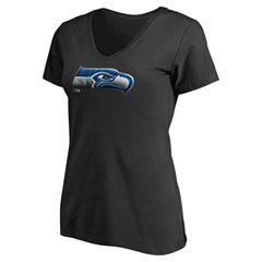 Seattle Seahawks Women's Personalized Midnight Mascot T-Shirt Black