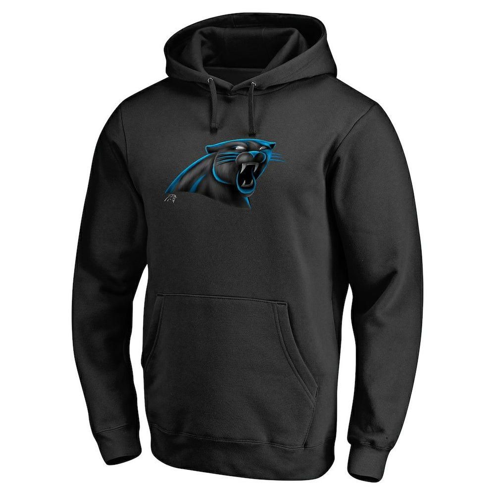 Carolina Panthers Personalized Midnight Mascot Pullover Hoodie Black