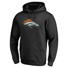 Denver Broncos Personalized Midnight Mascot Pullover Hoodie Black