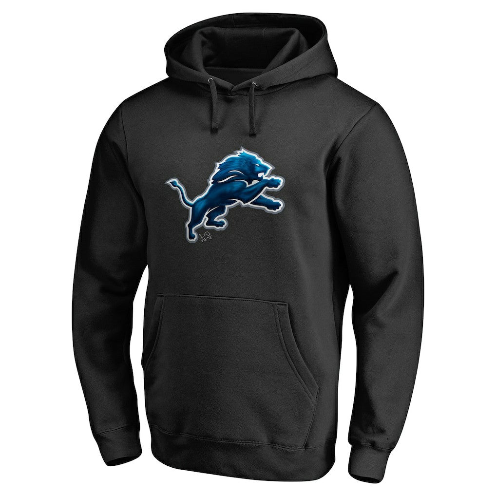 Detroit Lions Personalized Midnight Mascot Pullover Hoodie Black