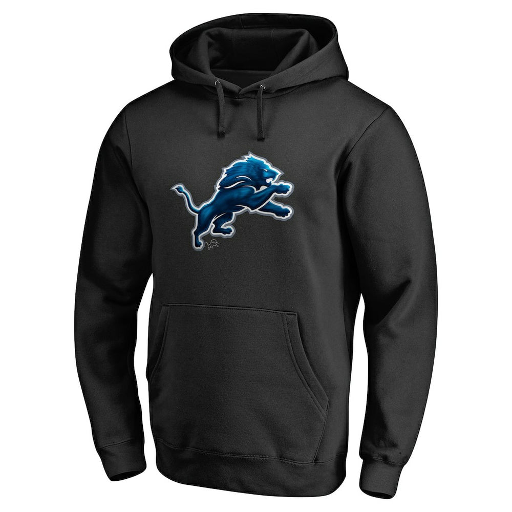 Detroit Lions Personalized Midnight Mascot Pullover Hoodie Black