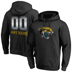 Jacksonville Jaguars Personalized Midnight Mascot Pullover Hoodie Black
