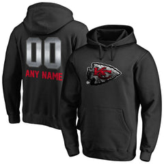 Kansas City Chiefs Personalized Midnight Mascot Pullover Hoodie Black