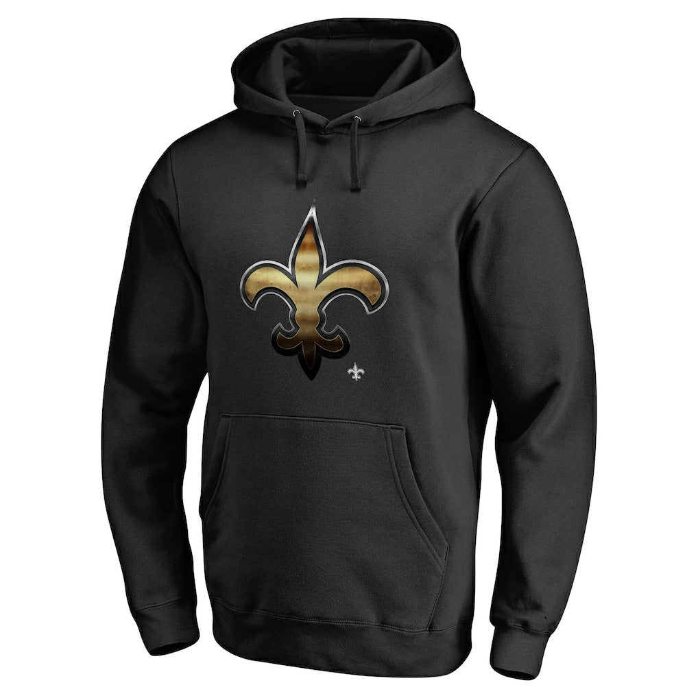 New Orleans Saints Personalized Midnight Mascot Pullover Hoodie Black