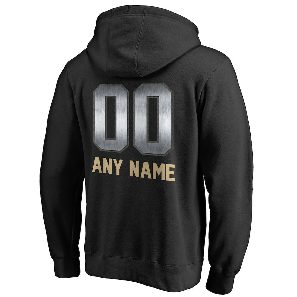 New Orleans Saints Personalized Midnight Mascot Pullover Hoodie Black