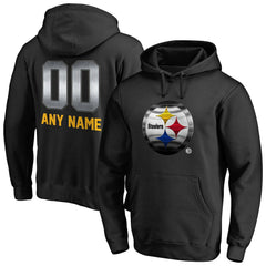 Pittsburgh Steelers Personalized Midnight Mascot Pullover Hoodie Black