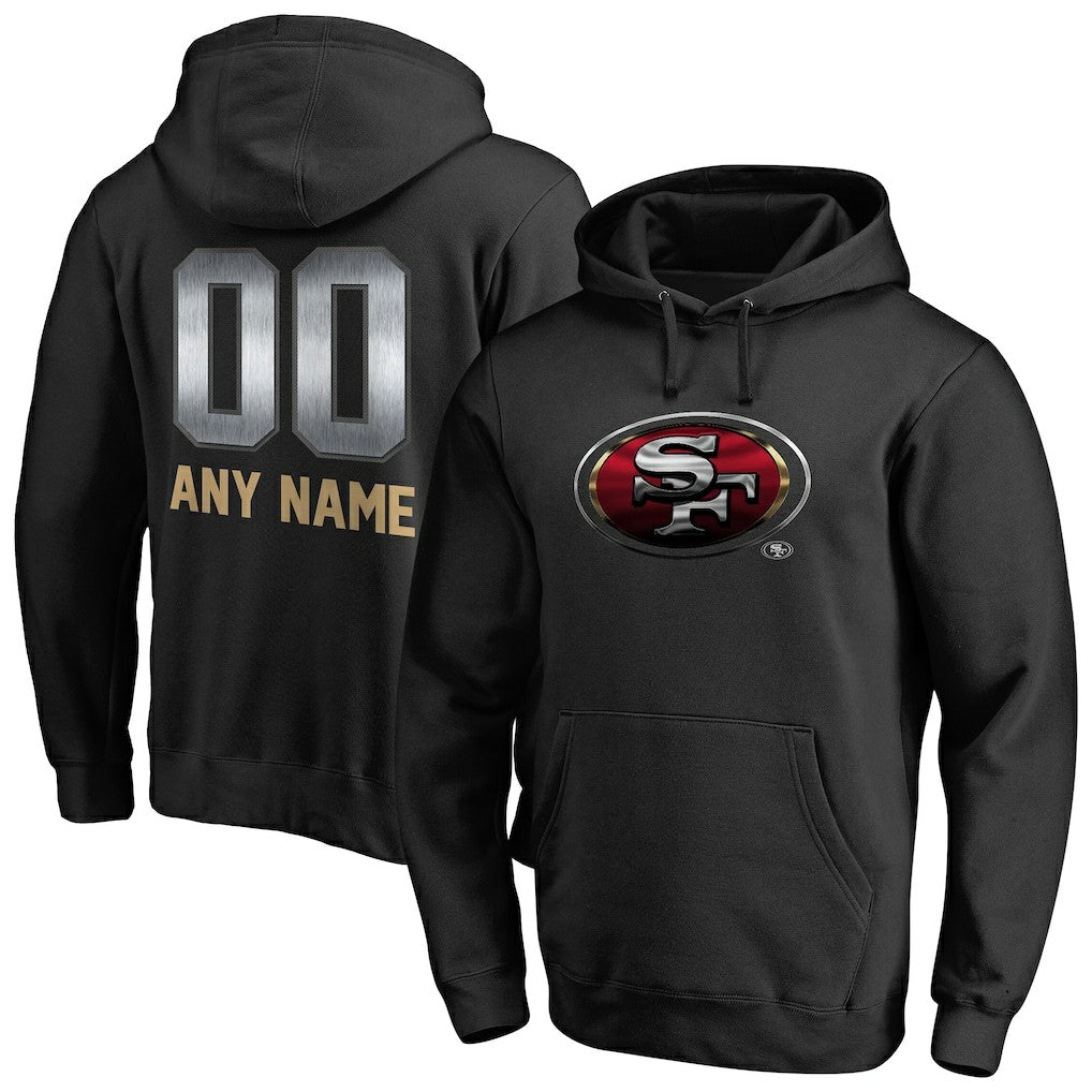 San Francisco 49ers Personalized Midnight Mascot Pullover Hoodie Black