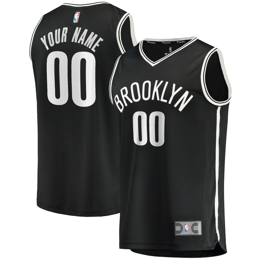 Brooklyn Nets Youth Fast Break Custom Replica Jersey Black Icon Edition | Fanatics Lifestyle