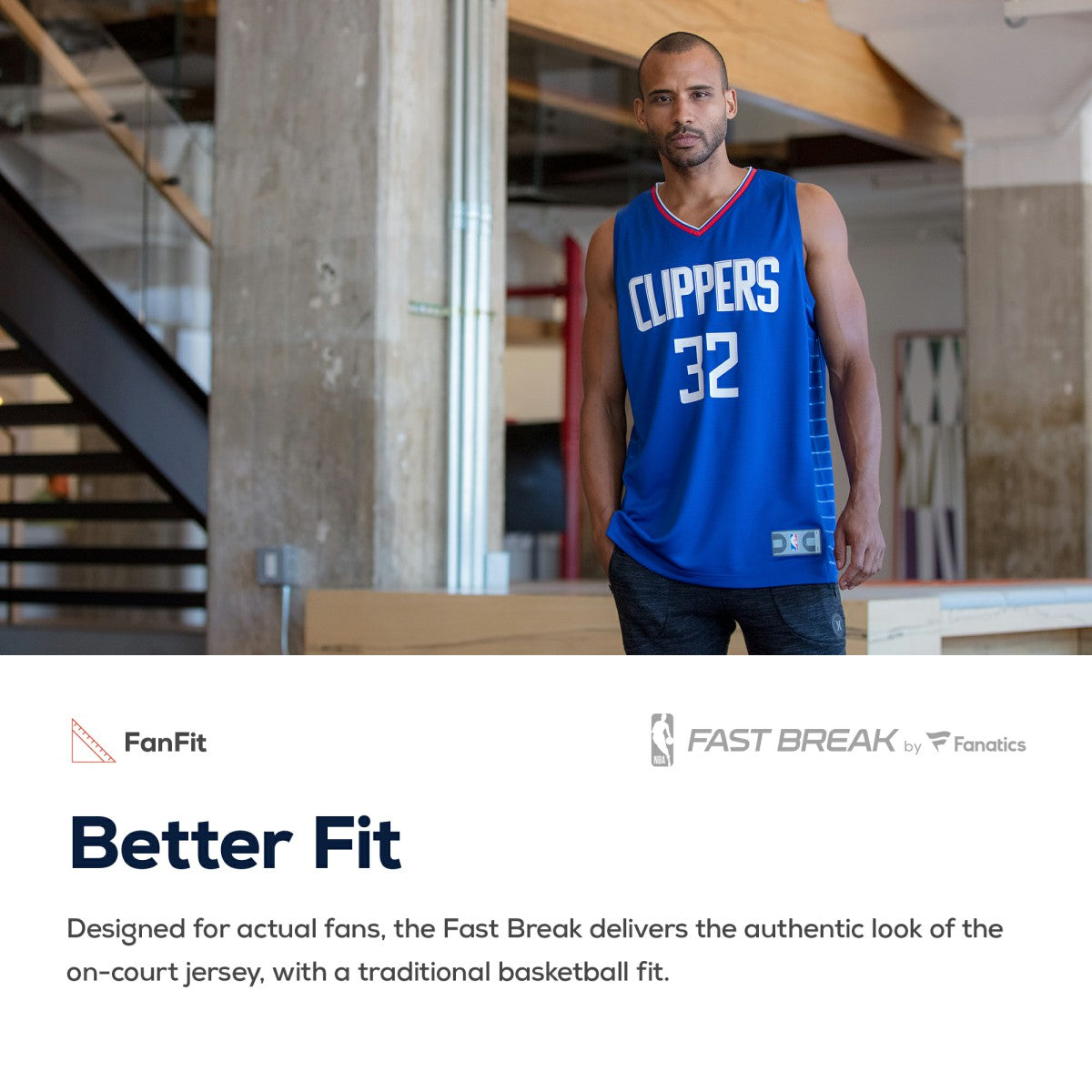 LA Clippers Youth Fast Break Custom Replica Jersey Royal Icon Edition | Fanatics Near Me