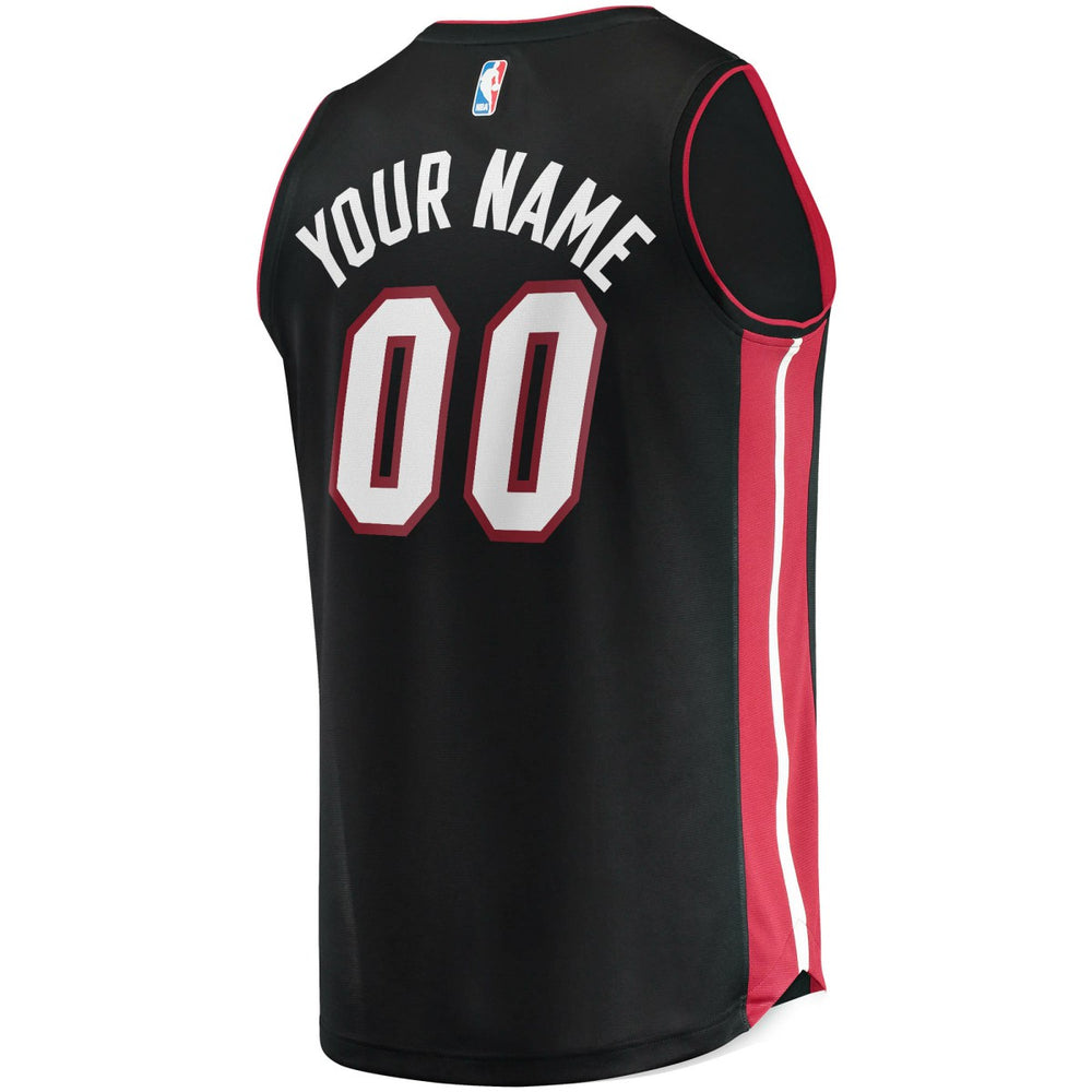 Miami Heat Youth Fast Break Custom Replica Jersey Black Icon Edition | Fanatics