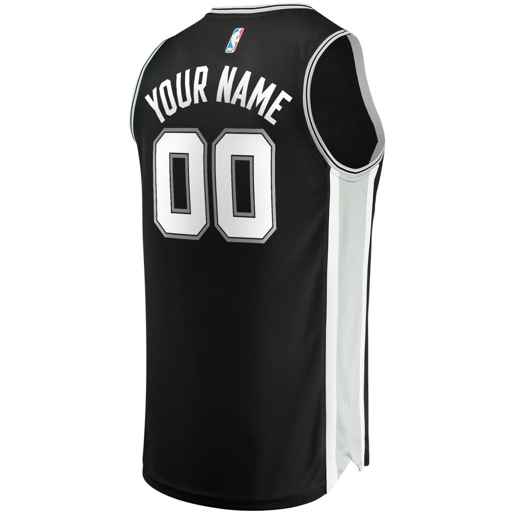 San Antonio Spurs Youth Fast Break Custom Replica Jersey Black Icon Edition | Fanatics