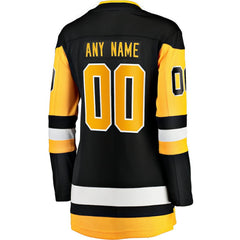Pittsburgh Penguins Fanatics Women's Home Breakaway Custom Jersey - Black - NHL 2914420