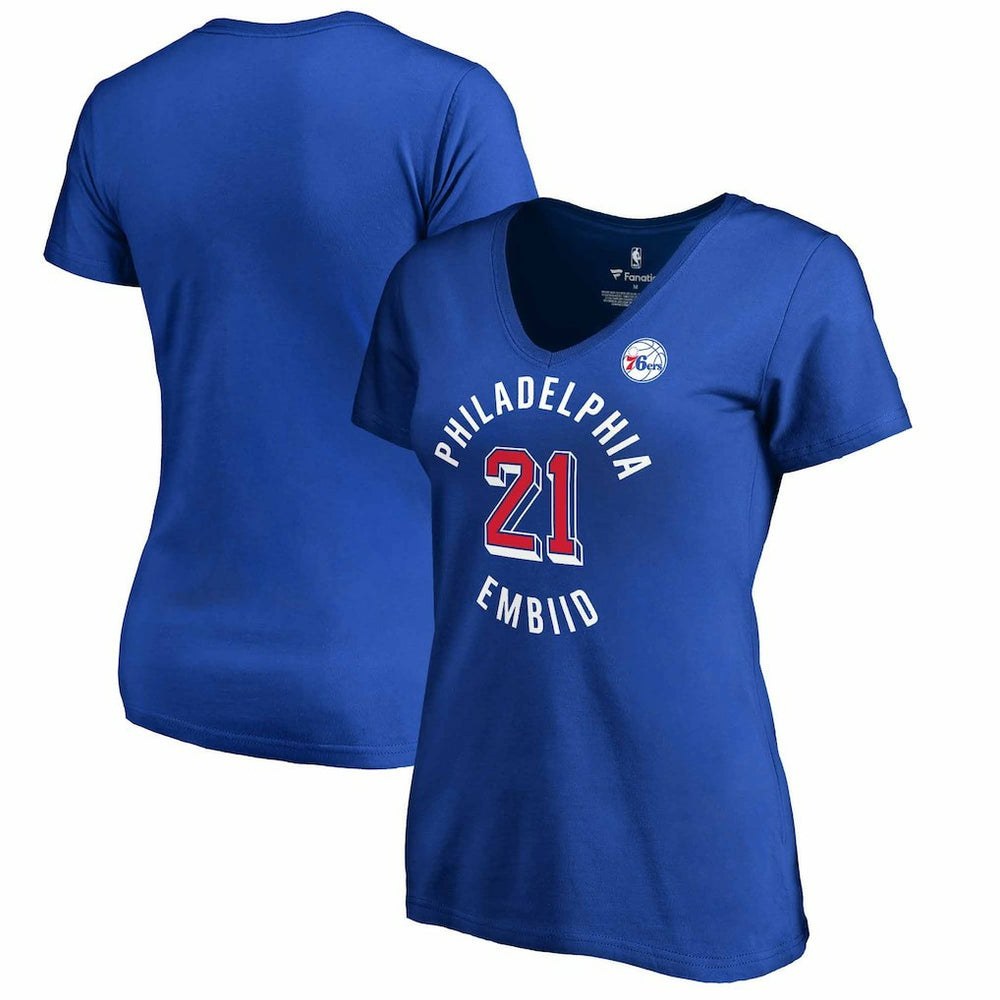 Joel Embiid Philadelphia 76ers Women's Plus Size Notable T-Shirt Royal | Fanatics
