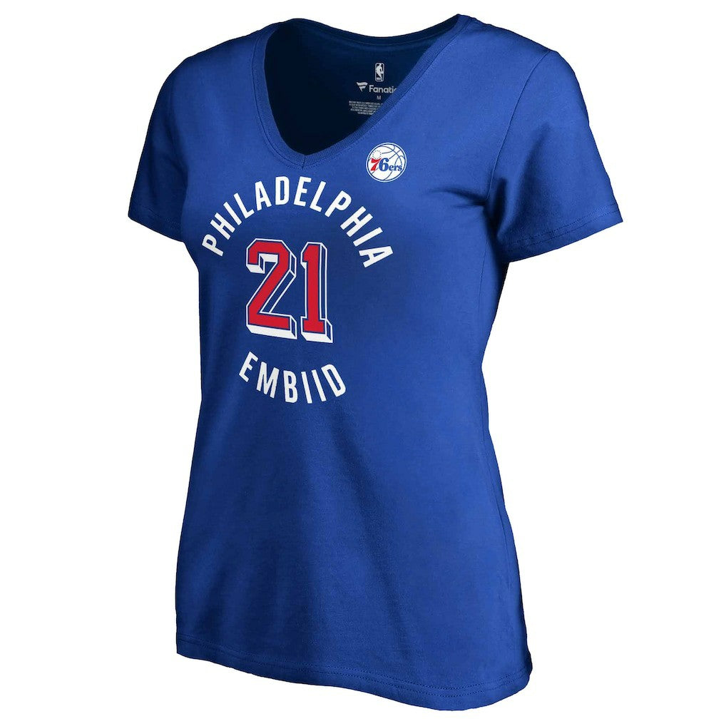 Joel Embiid Philadelphia 76ers Women's Plus Size Notable T-Shirt Royal | Fanatics