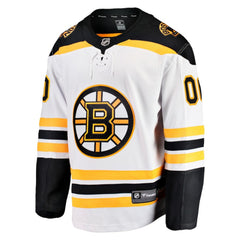 Boston Bruins Fanatics Away Breakaway Custom Jersey - White - NHL 2918564