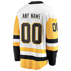 Pittsburgh Penguins Fanatics Away Breakaway Custom Jersey - White - NHL 2918591