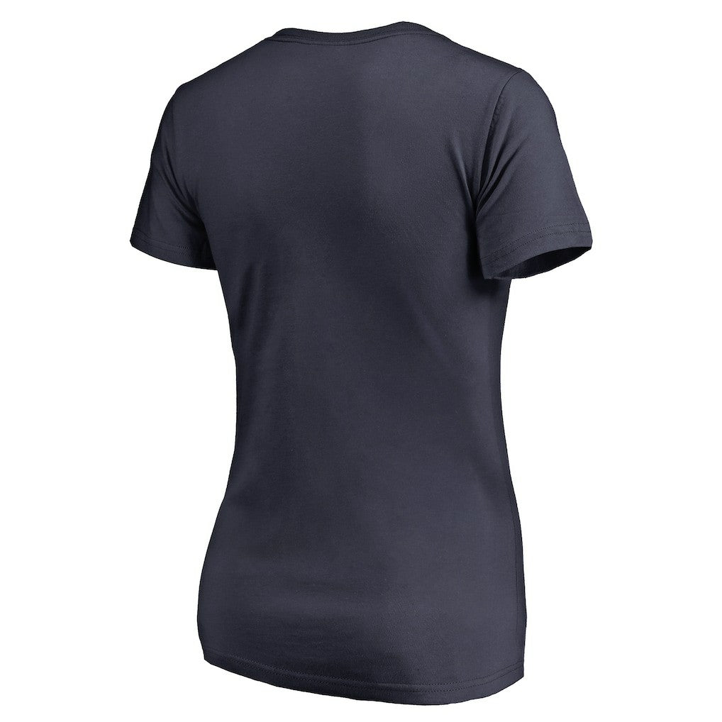 Chicago Bears Women's Vintage Team Lockup V-Neck T-Shirt Navy