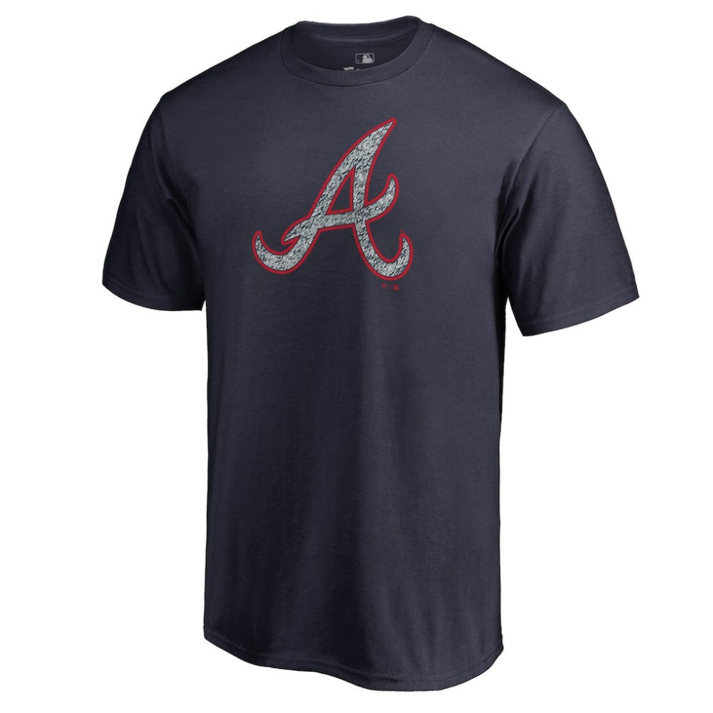 Atlanta Braves Static Logo T-Shirt - Navy - MLB Discount