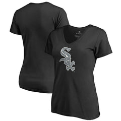 Chicago White Sox Women's Static Logo V-Neck T-Shirt - Black - MLB Online