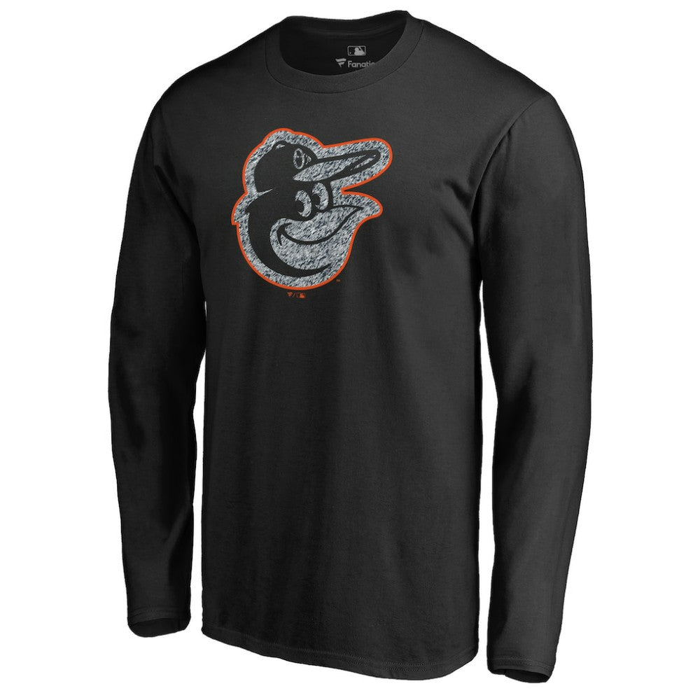 Baltimore Orioles Static Logo Long Sleeve T-Shirt - Black - MLB on Sale
