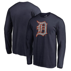 Detroit Tigers Static Logo Long Sleeve T-Shirt - Navy - MLB on Sale