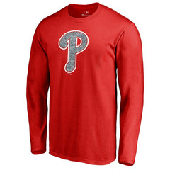 Philadelphia Phillies Static Logo Long Sleeve T-Shirt - Red - MLB on Sale