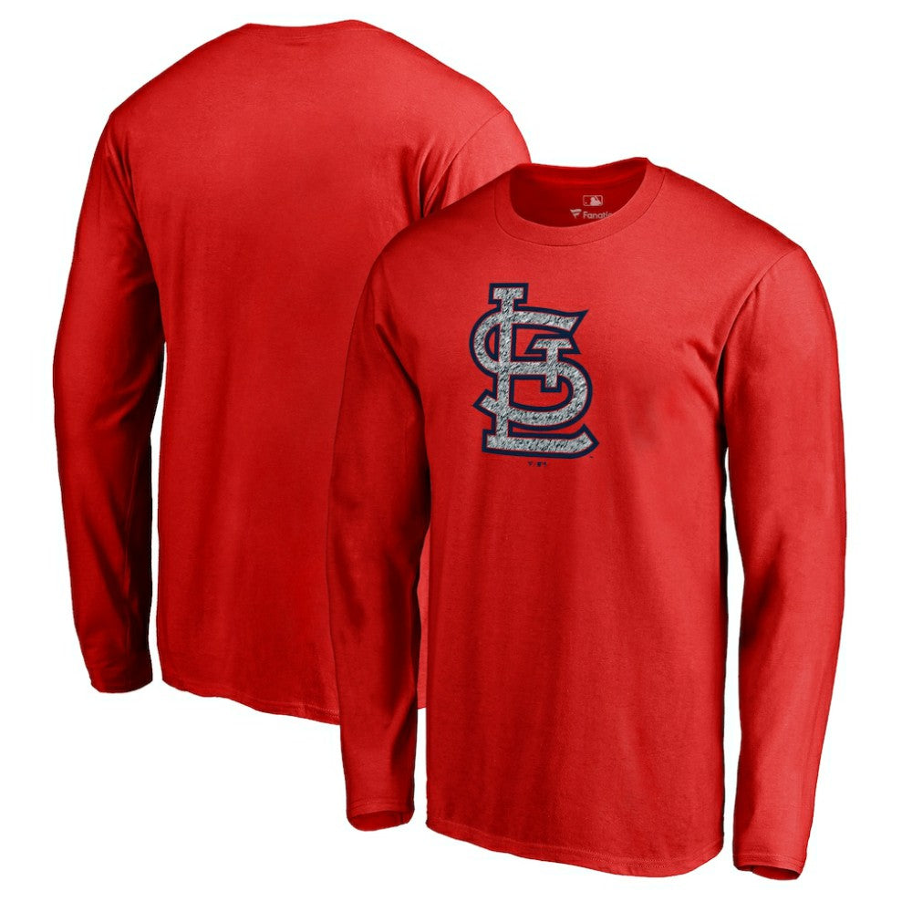 St. Louis Cardinals Static Logo Long Sleeve T-Shirt - Red - MLB Lifestyle