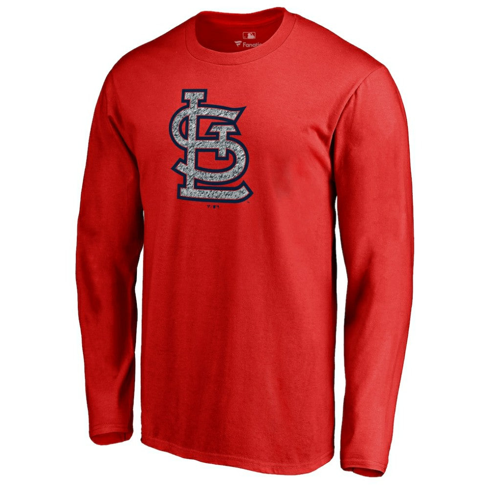 St. Louis Cardinals Static Logo Long Sleeve T-Shirt - Red - MLB Lifestyle