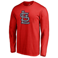 St. Louis Cardinals Static Logo Long Sleeve T-Shirt - Red - MLB Lifestyle