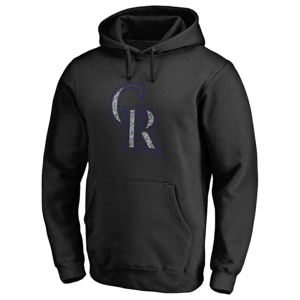 Colorado Rockies Static Logo Pullover Hoodie - Black - MLB on Sale
