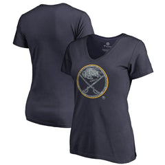 Buffalo Sabres Women's Static Logo V-Neck T-Shirt - Navy - NHL 2926728