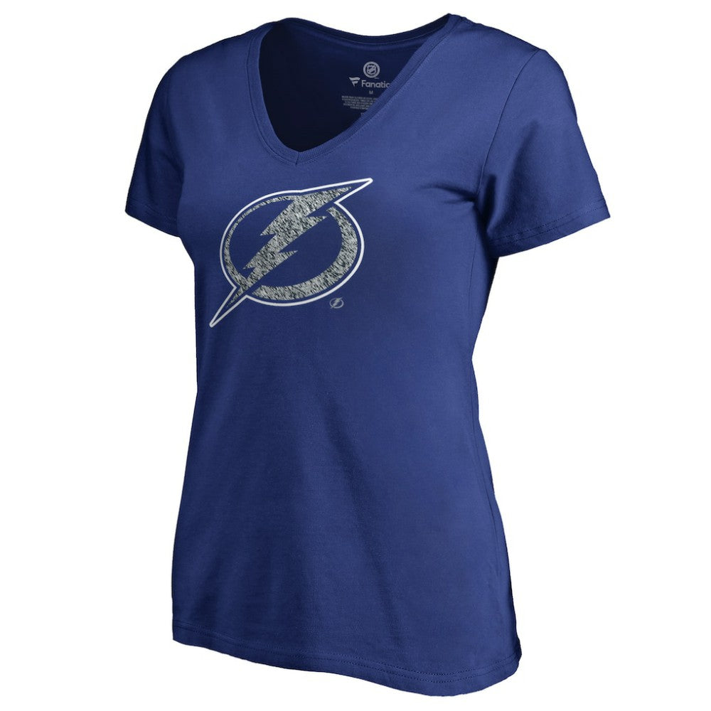 Tampa Bay Lightning Women's Static Logo V-Neck T-Shirt - Blue - NHL 2926750